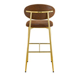 Curved‑Back Upholstered Bar Stools (2) | OROA