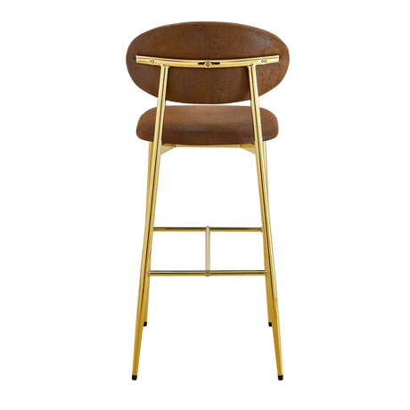 Curved‑Back Upholstered Bar Stools (2) | OROA