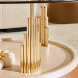 Brown Gold Nesting Coffee Table Set | OROA