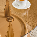 Brown Gold Nesting Coffee Table Set | OROA