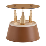 Brown Gold Nesting Coffee Table Set | OROA