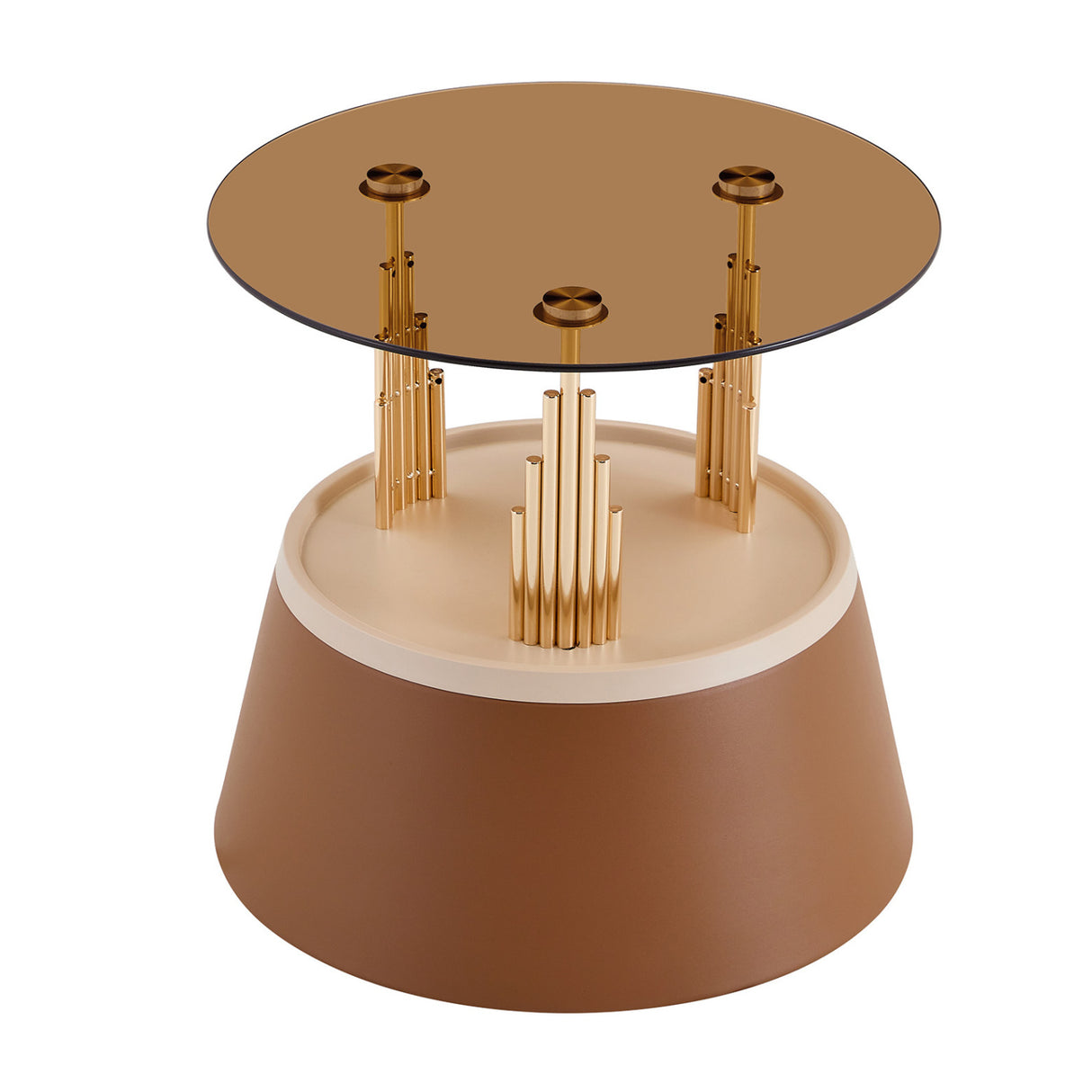 Brown Gold Nesting Coffee Table Set | OROA