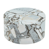 White Marble Cylindrical Coffee Table | OROA