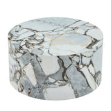 White Marble Cylindrical Coffee Table | OROA