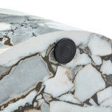 White Marble Cylindrical Coffee Table | OROA