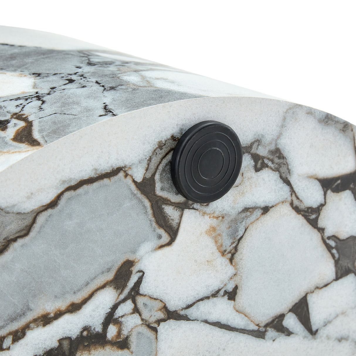 White Marble Cylindrical Coffee Table | OROA