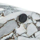 White Marble Cylindrical Coffee Table | OROA
