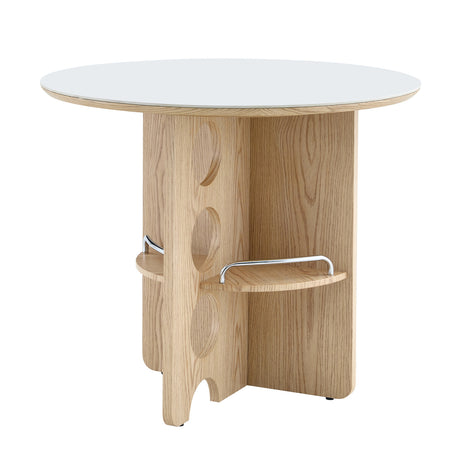Modern European furniture - White Medieval Style Round Dining Table - www.oroa.com