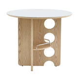 Modern European furniture - White Medieval Style Round Dining Table - www.oroa.com