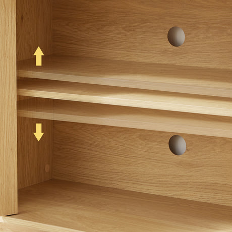 Modern European furniture - Wooden Vertical Striped Sideboard - www.oroa.com
