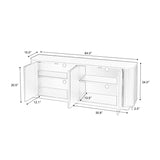 Modern European furniture - Wooden Vertical Striped Sideboard - www.oroa.com