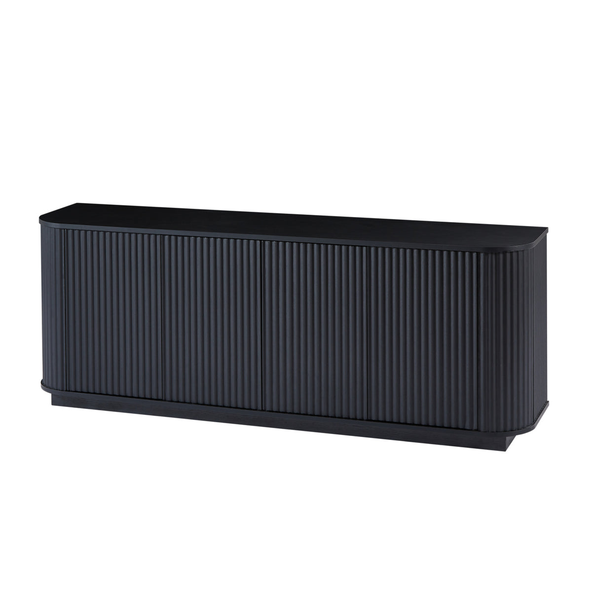 Black Striped Wooden Sideboard | OROA