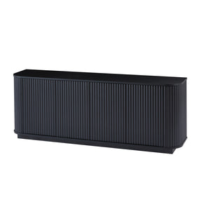 Modern European furniture - Black Striped Wooden Sideboard - www.oroa.com