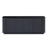 Black Striped Wooden Sideboard | OROA