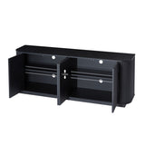 Black Striped Wooden Sideboard | OROA