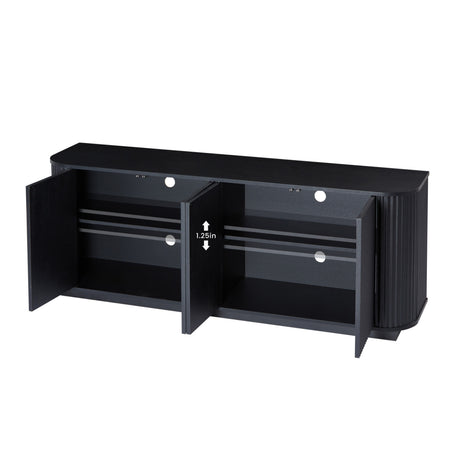 Black Striped Wooden Sideboard | OROA