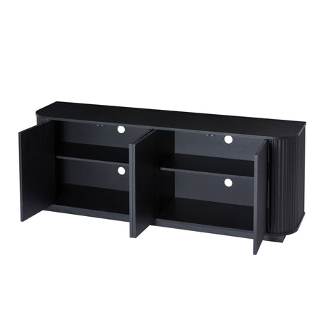 Black Striped Wooden Sideboard | OROA