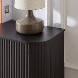 Black Striped Wooden Sideboard | OROA