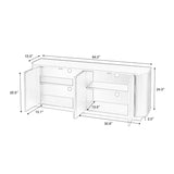 Black Striped Wooden Sideboard | OROA