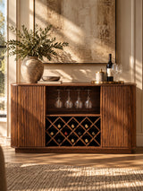 Modern Walnut Wine Cabinet | OROA
