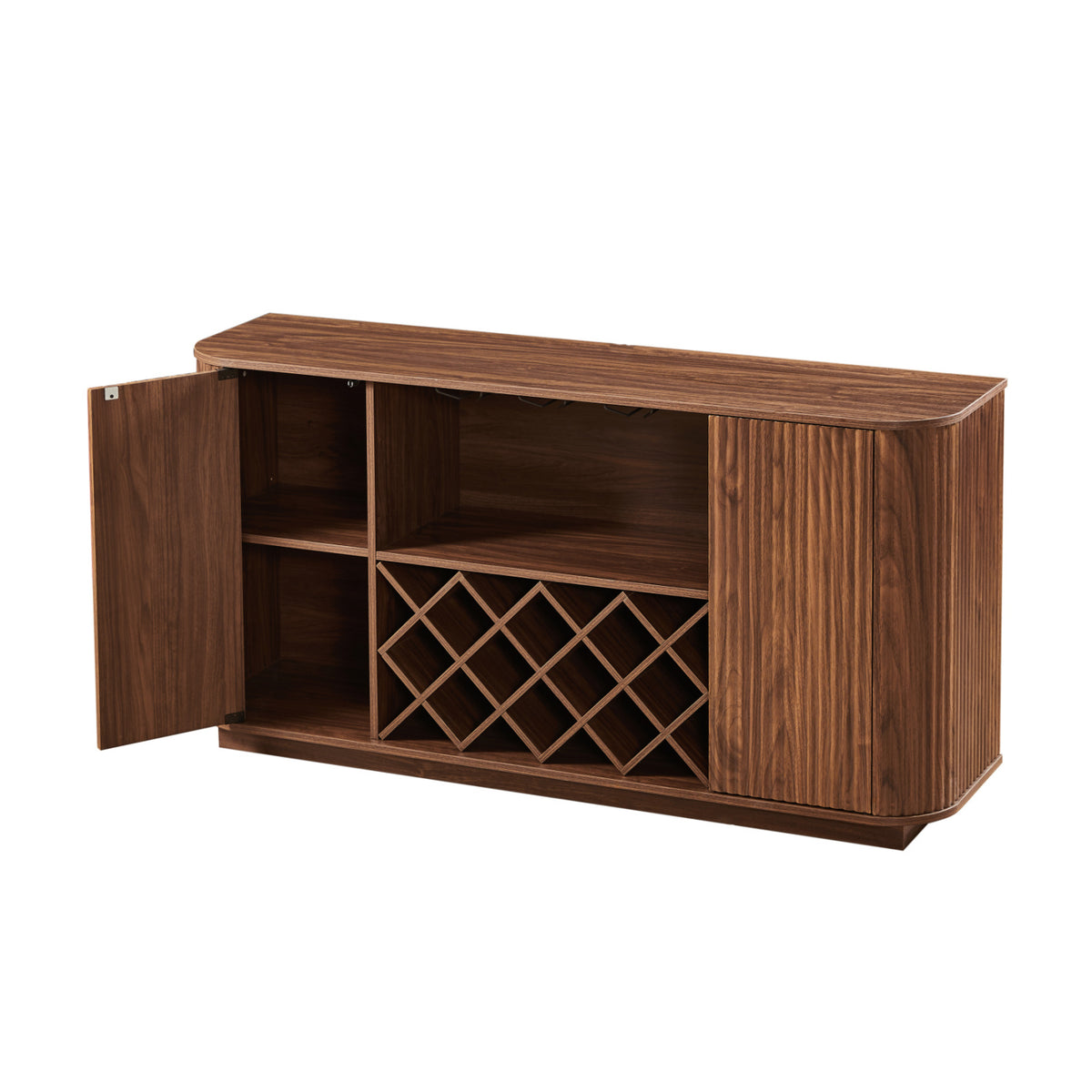 Modern Walnut Wine Cabinet | OROA
