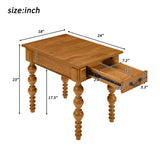 Modern European furniture - Solid Wood End Table with Drawer - www.oroa.com