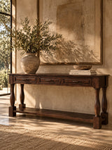 Espresso Wood Console Table | OROA