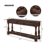 Espresso Wood Console Table | OROA