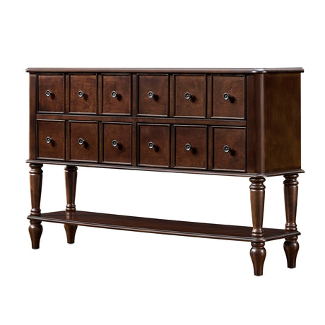 Espresso 4-Drawer Wooden Console Table by OROA