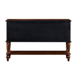 Espresso 4-Drawer Wooden Console Table by OROA