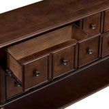 Espresso 4-Drawer Wooden Console Table by OROA