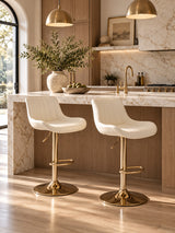 Modern European furniture - Velvet Uphostered Swivel Barstools (2) - www.oroa.com