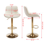 Modern European furniture - Velvet Uphostered Swivel Barstools (2) - www.oroa.com