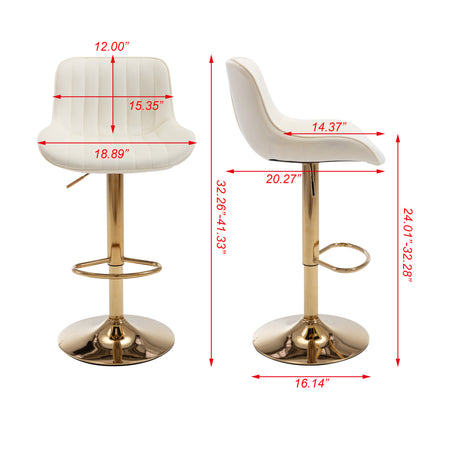 Modern European furniture - Velvet Uphostered Swivel Barstools (2) - www.oroa.com