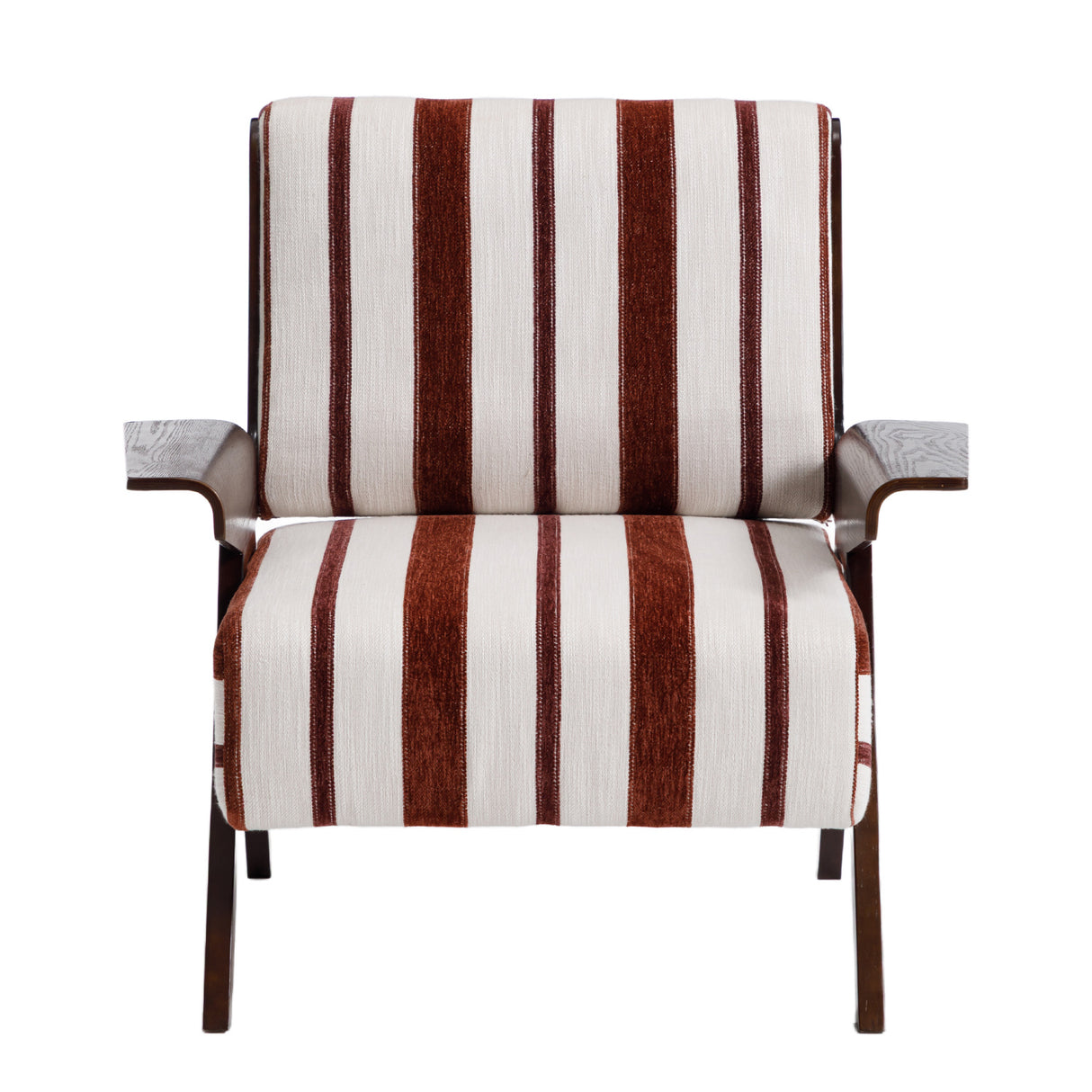 Modern Stripe Solid Wood Armchair | OROA