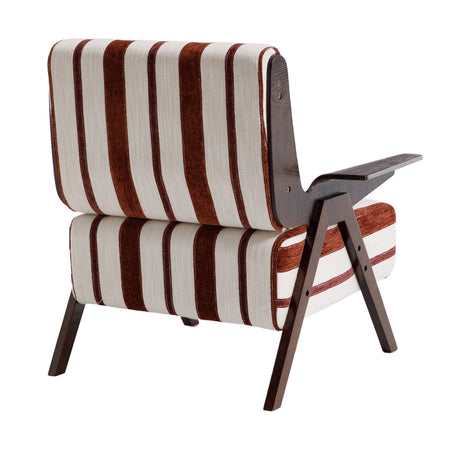 Modern Stripe Solid Wood Armchair | OROA