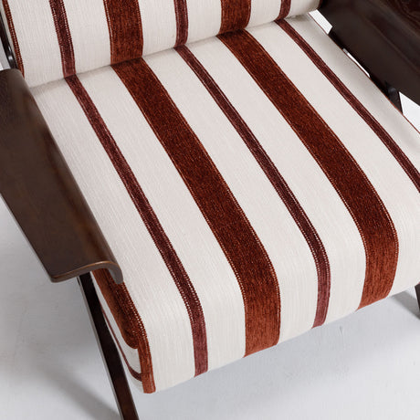 Modern Stripe Solid Wood Armchair | OROA