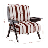 Modern Stripe Solid Wood Armchair | OROA
