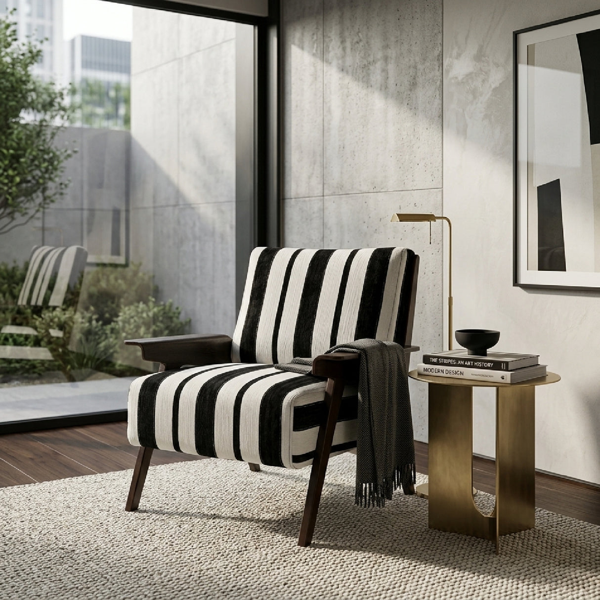 Modern Striped Armchair | OROA
