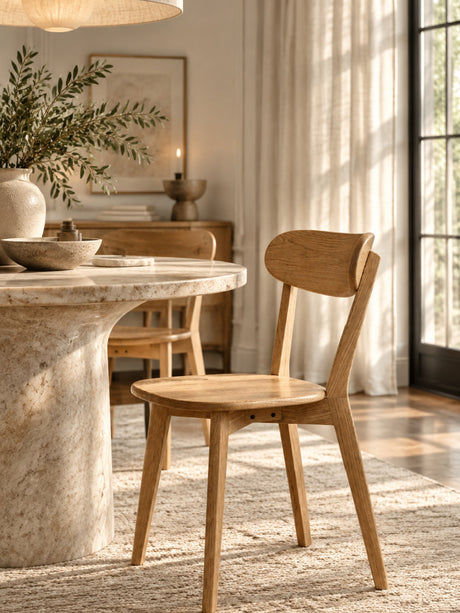 Modern European furniture - Natural Oak Dining Chair - www.oroa.com