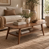 Dual-layer Oak Wood Coffee Table | Maison Naturelle