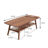 Modern European furniture - Dual-layer Oak Wood Coffee Table - www.oroa.com