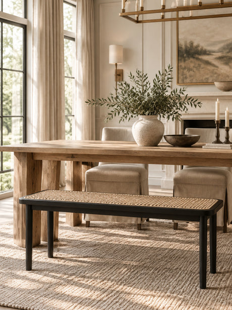Modern European furniture - Solid Oak Dining Bench - www.oroa.com