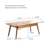 Modern European furniture - Natural Oak Wood Coffee Table - www.oroa.com