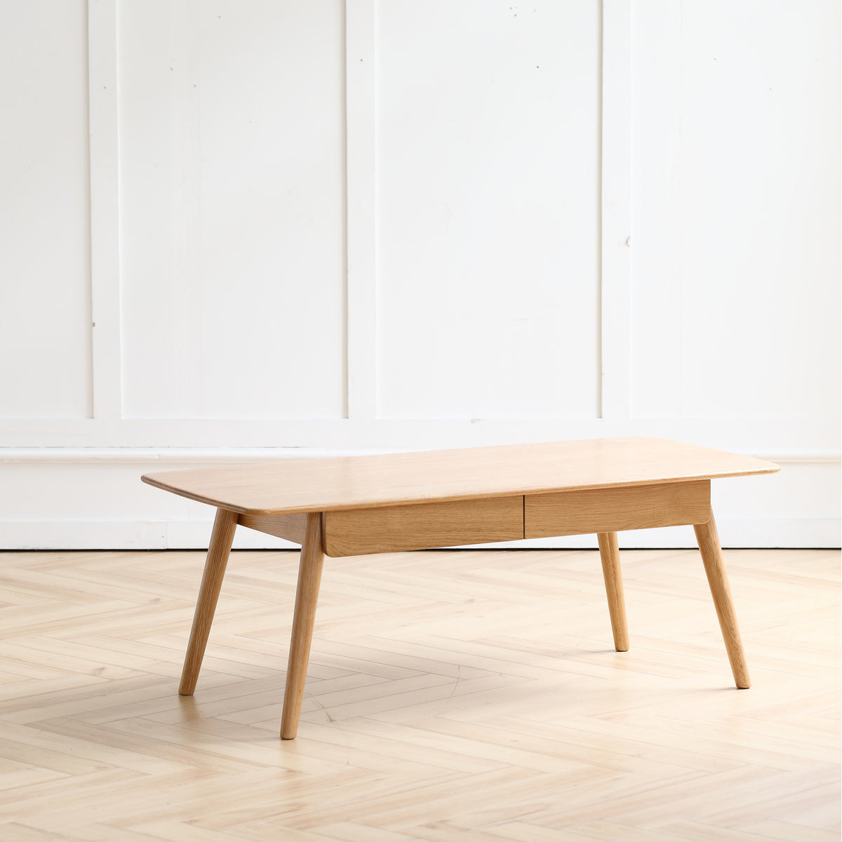 Modern European furniture - Natural Oak Wood Coffee Table - www.oroa.com