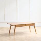 Modern European furniture - Natural Oak Wood Coffee Table - www.oroa.com