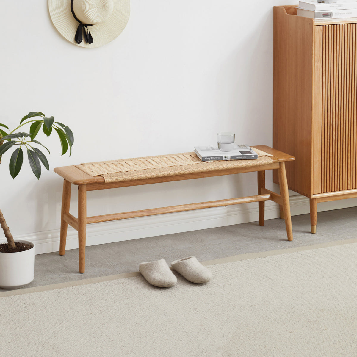 Natural Oak Wood Bench | OROA