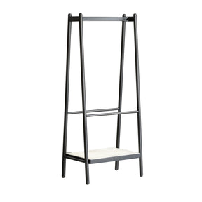 Modern European furniture - Black Oak Wood Cloth Hanger Rack - www.oroa.com