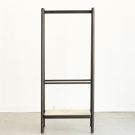 Black Oak Wood Cloth Hanger Rack | OROA