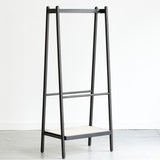 Black Oak Wood Cloth Hanger Rack | OROA